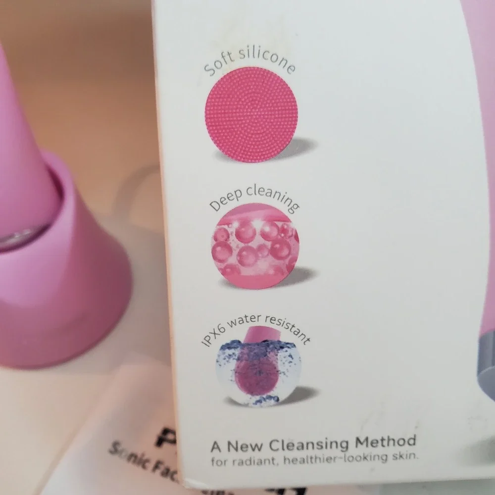 Pritech Sonic Facial Cleansing Brush Heat-Assisted Pink BCM-1485 NWT